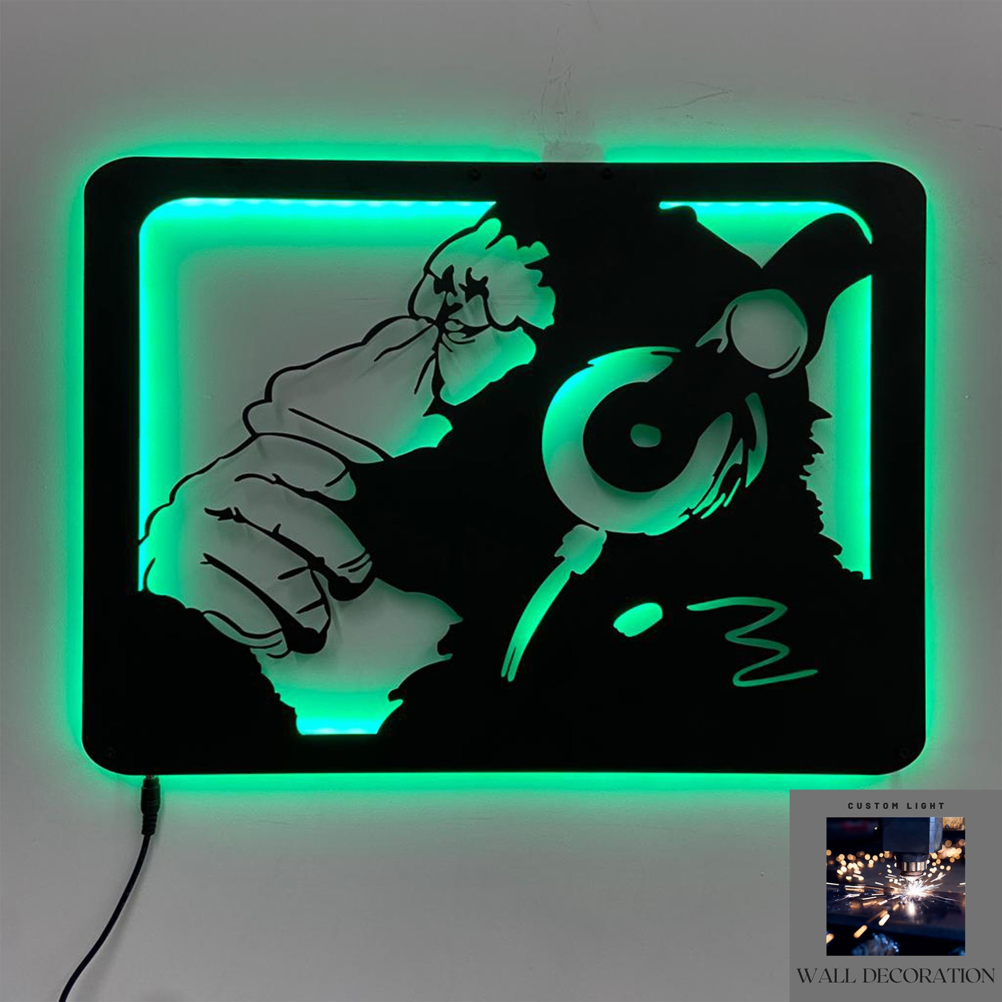 Retro Metal Monkey LED Sign: Music Room Wall Art - Etsy