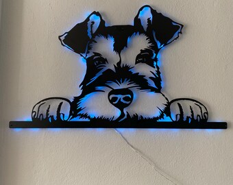 Miniature Metal Wall Art: Animal Dog Silhouette Wall Decor