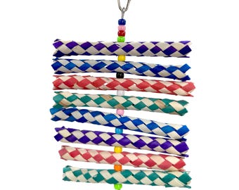 Handcrafted Bird Chew Toy - Natural Sticks & Colorful Beads, For Small & Medium Birds Like Budgies, Lovebirds, Parrotlets - View #12
