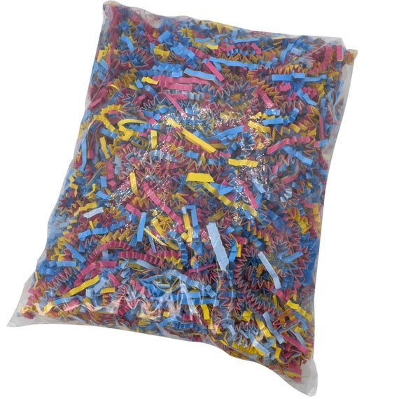 1654 Rainbow Crinkle Paper for bird toys cage foraging filler bright shredded strips enrichment for parrots budgies conures cockatiels