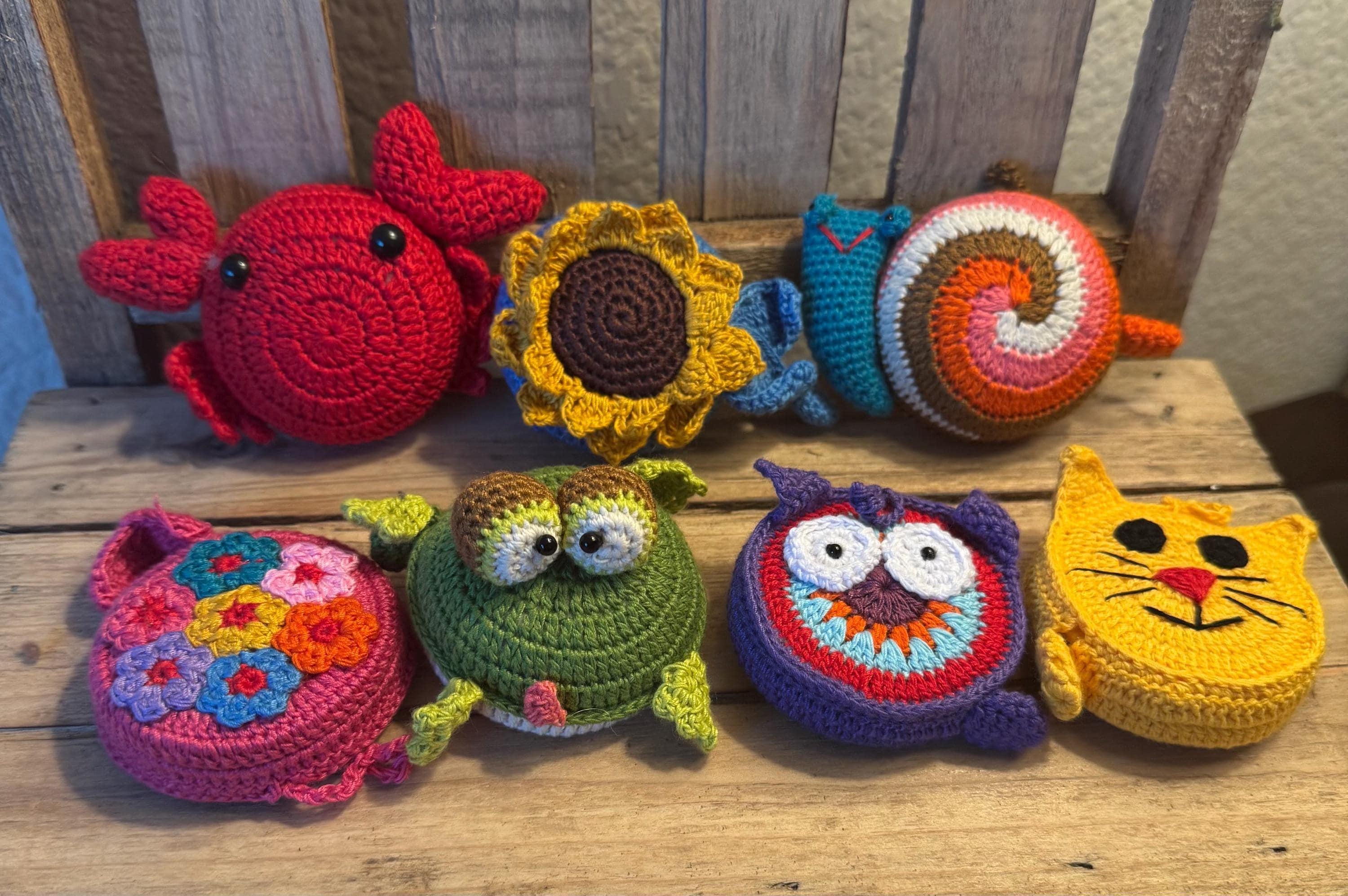 Crochet Animal Measuring Tape: Handmade Snail, Frog, Cat, Ladybug
