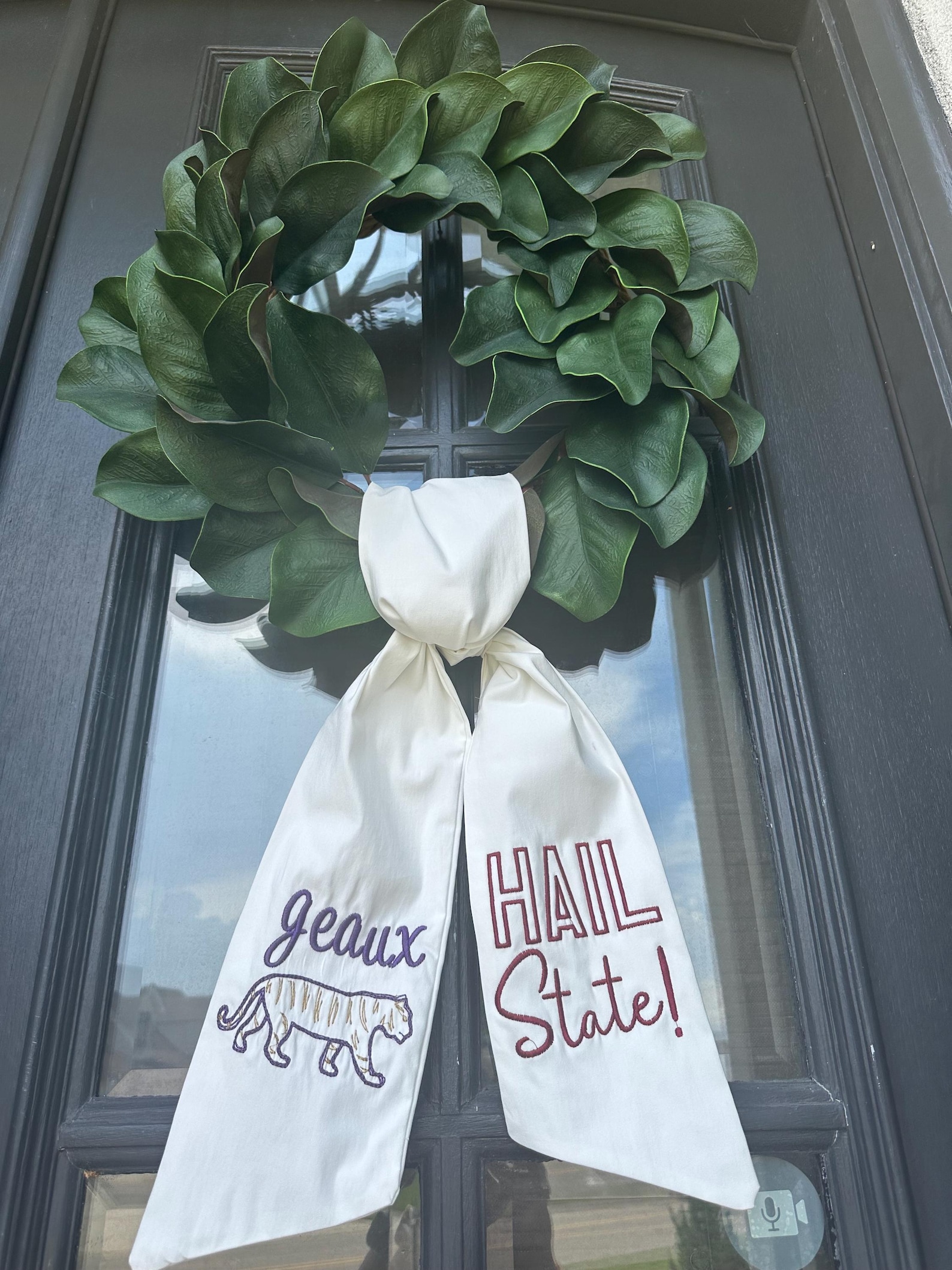 House Divided College Wreath Sash