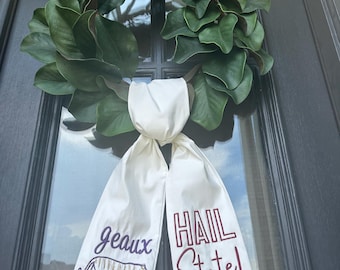 House Divided College Wreath Sash