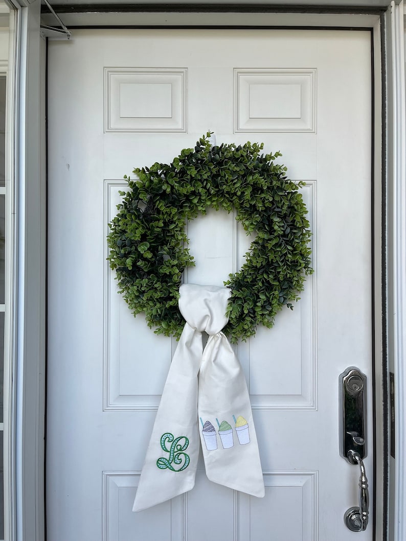 Summer Snowball Wreath Sash