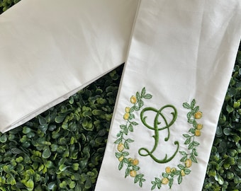 Personalized Lemon Wreath Sash