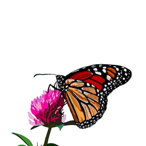 Monarch Fabric Collage Pattern