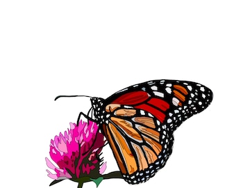 Monarch Fabric Collage Pattern