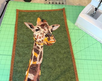 Giraffe Fabric Collage Pattern
