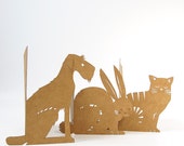 Domestic Animals lasercut cards - Set of 3