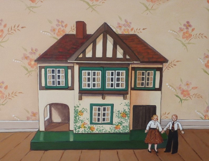 Vintage Tudor Doll House by Ann Miller, Original Still Life image 1