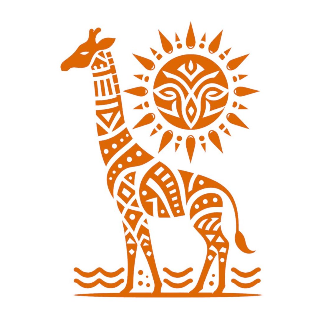 African Giraffe GLOSS Vinyl Decal Sticker Window Car Van Wall Campervan ...
