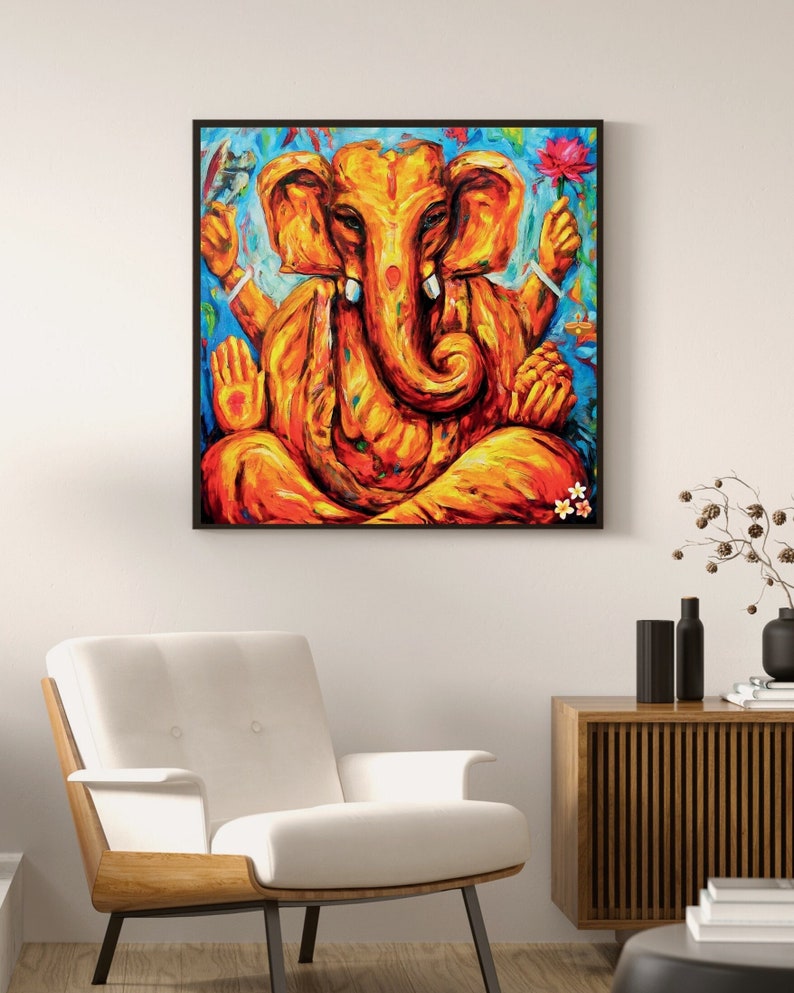 Printable Shri Ganesha Wall Art, Ganpati Home Decor, Hindu God Print ...