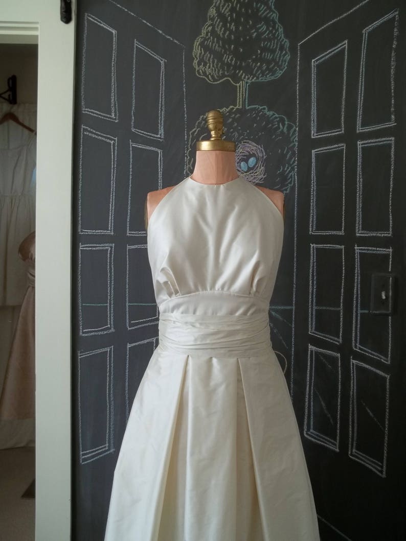 Sample SALE Wrapture Dress Purple Silk Halter Wrap Dress