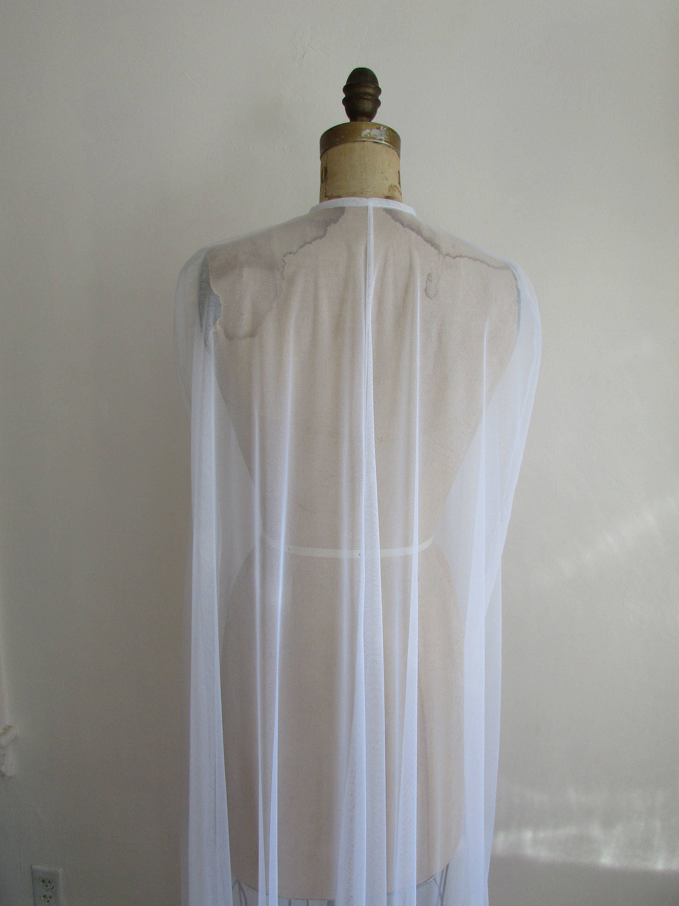 NEW Sheer Bridal Cape Coverup Full Length | Etsy