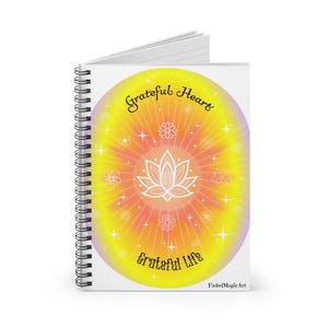 Lotus Flower Spiritual Affirmations Notebook, Positive Vibes Journal, Ruled Line Diary, Inspirational Stationery, Meditation Gift