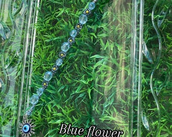 Beaded Flower Magic Puff Wand ~ wire wrapped crystal wand ~ candle clip ~ multiuse clip ~ card grabber ~ personalized gift ~ gifts for her