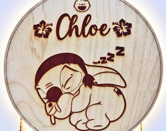 Baby's birth announcement. Handmade wood.