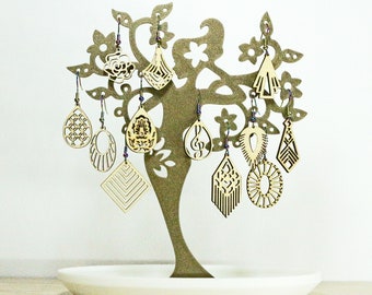 Jewelry display box, organizer tree