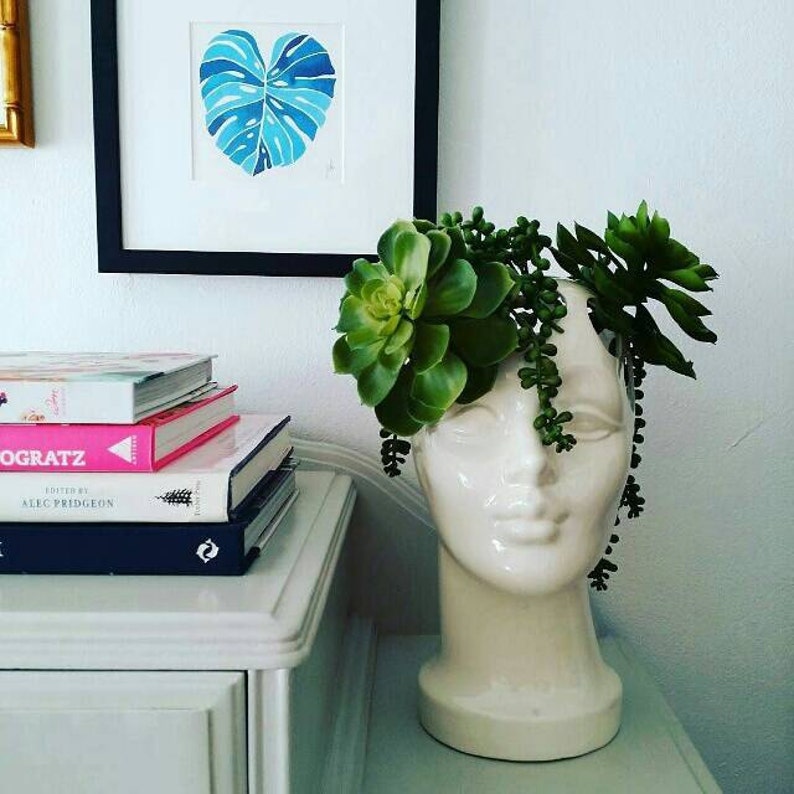 Handmade Ceramic Female Head Vase. Perfect for home or retail Etsy