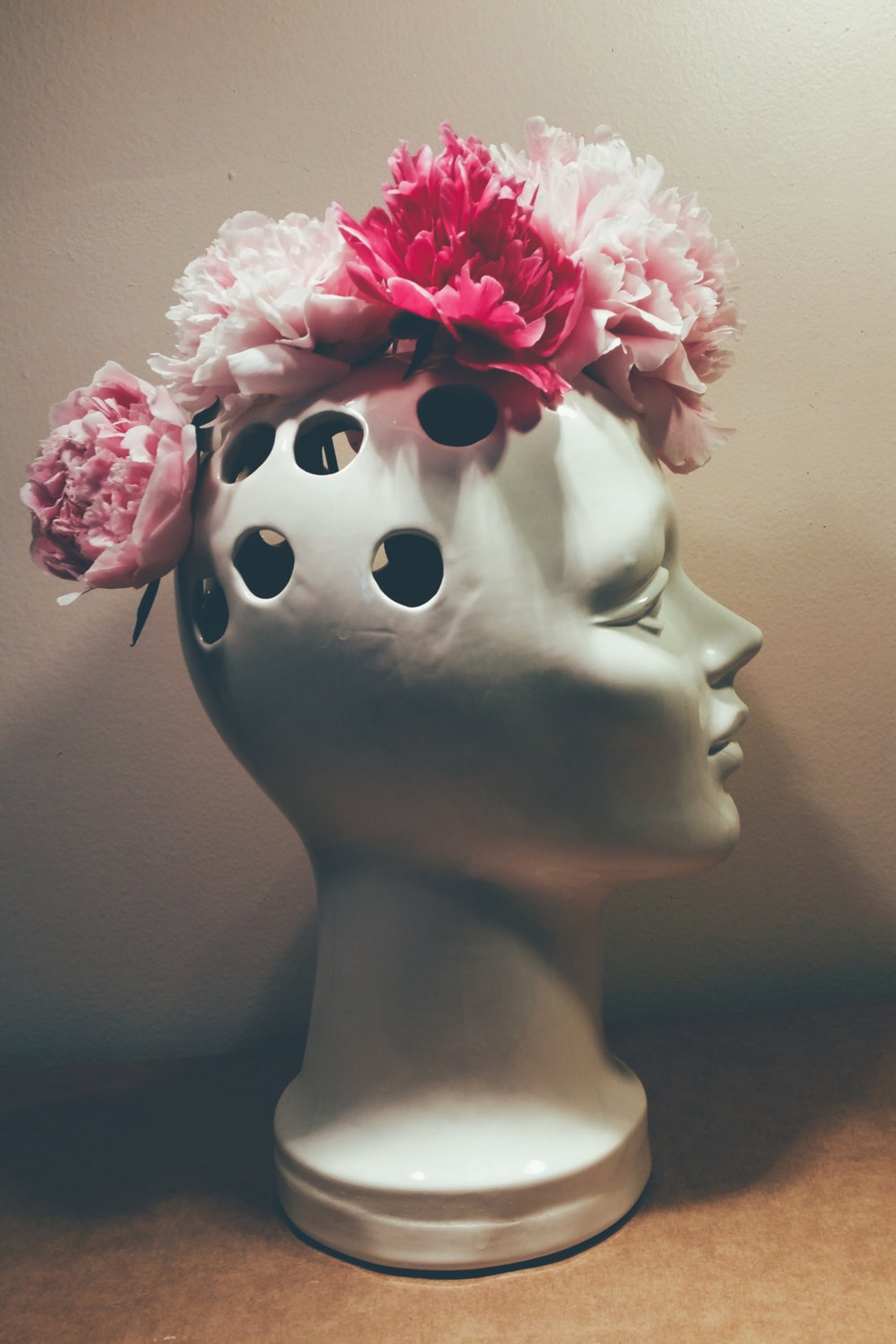 Handmade Ceramic Female Head Vase. Perfect for home or retail Etsy