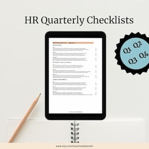 HR Checklist | Annual Checklist | HR Google Sheets |  Human Resources Compliance & Task Planning