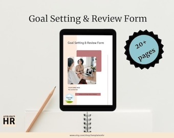 Annual Goal Setting & Review Form: Digital HR Template (Editable)