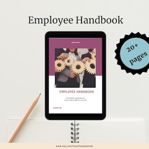 Employee Handbook Template | HR Onboarding | Employee Onboarding | HR Template | Workplace policies | Editable HR Handbook