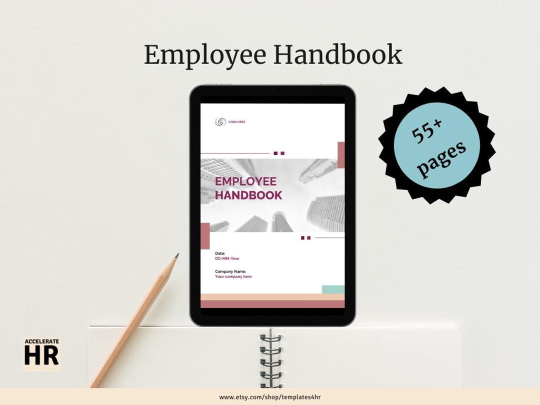 Employee Handbook Template for HR Professionals | Staff Manual | Small ...