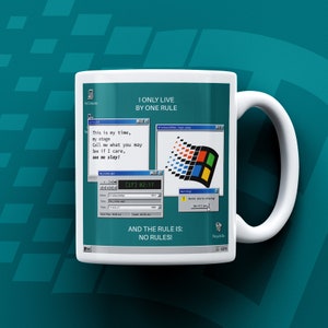 No Rules Mug, Windows95Man Gift, Finland 2024, Eurovision Mug, Eurovision 2024, United By Music, UMK, Windows95 Mug, Kaarija, Cha cha cha