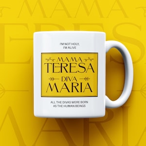 Mama Teresa Diva Maria Mug, Alyona Jerry Heil Fan Gift, Ukraine 2024, Eurovision Mug, Eurovision 2024, United By Music, Eurovision Gifts