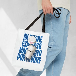 Espresso Macchiato Tote Bag, Tommy Cash Tote Bag, Estonia 2025, Tote Bag, Eurovision Tote Bag, Eurovision Handbag, Eurovision Estonia 2025