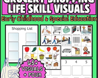 Grocery Shopping Visuals for Life Arts - Sonderpädagogik, OT, SLP (Digitaler Download)