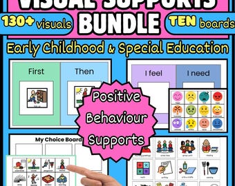 Visual Supports Bundle for Special Education - Printable Autism Visual Aids (Digital Download)