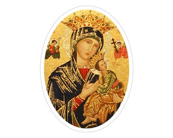 Our Mother of Perpetual Help Transparent Outdoor Stickers, Die-Cut, 1pc