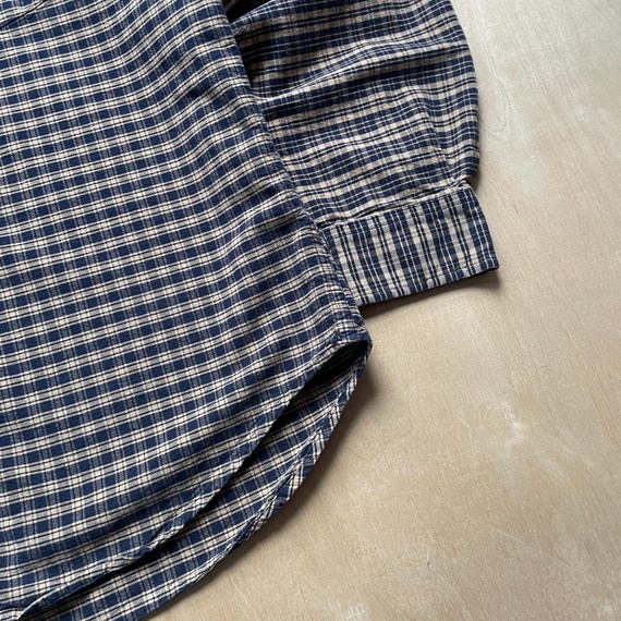 Vintage 90s GAP Patchwork Plaid Button Up Shirt /… - image 9