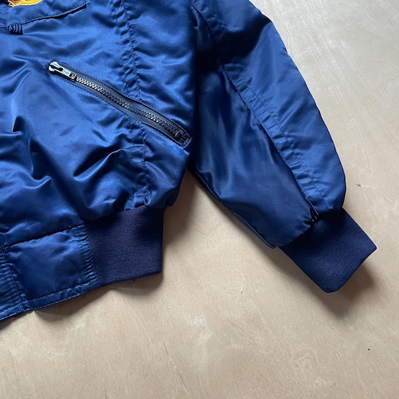 Vintage 80s Canadian Sport Fishing Satin Bomber Jacket / Size