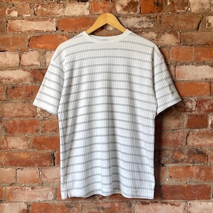 Vintage 90s Basic Striped T-Shirt / Vintage Basics / 90s Blank T-Shirt