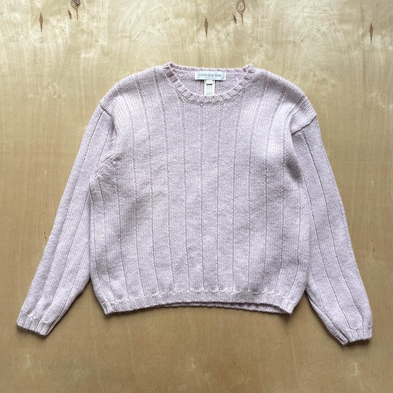 Vintage 90s Jones New York Pink Wool Pullover Sweater / Size Women's Small