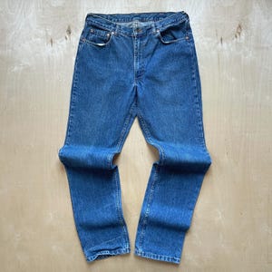 Vintage 90s Polo Ralph Lauren Jeans / 36x36 / Made in USA / Straight Leg Denim / Authentic Dungarees / Blue Cotton