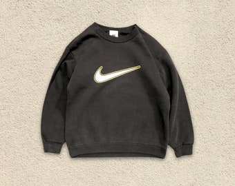 Vintage 90s Nike Pullover Sweater Center Swoosh Logo Print