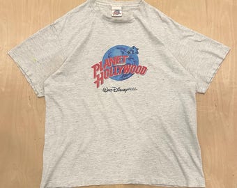 Vintage 90s Planet Hollywood Disney World T-Shirt / Men's Size Large / Made in USA