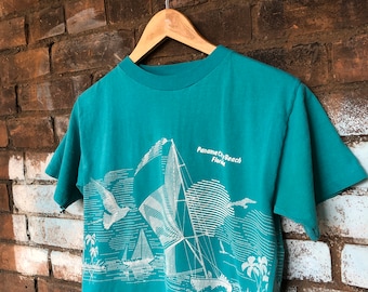 Vintage 90s Panama City Beach Florida USA Single Stitch T-Shirt