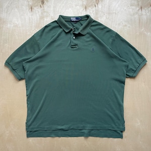 Polo Polo Ralph Lauren vintage de l&#39;an 2000 / Taille XL / Vert à manches courtes / Piqué de coton / Logo poney brodé / Coupe classique / Chemise de golf