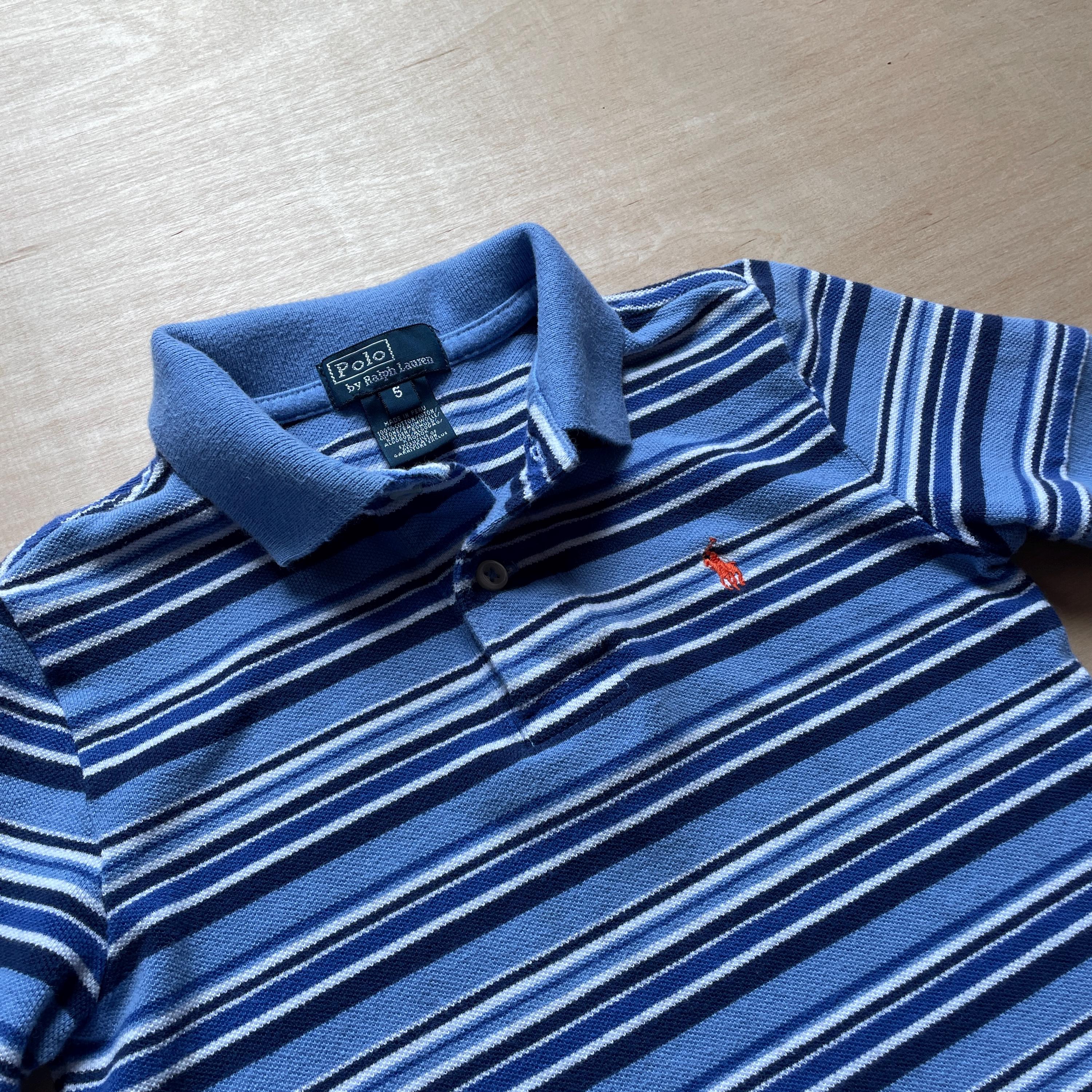 Vintage 1990s Kids Polo by Ralph Lauren Striped Polo Collared T