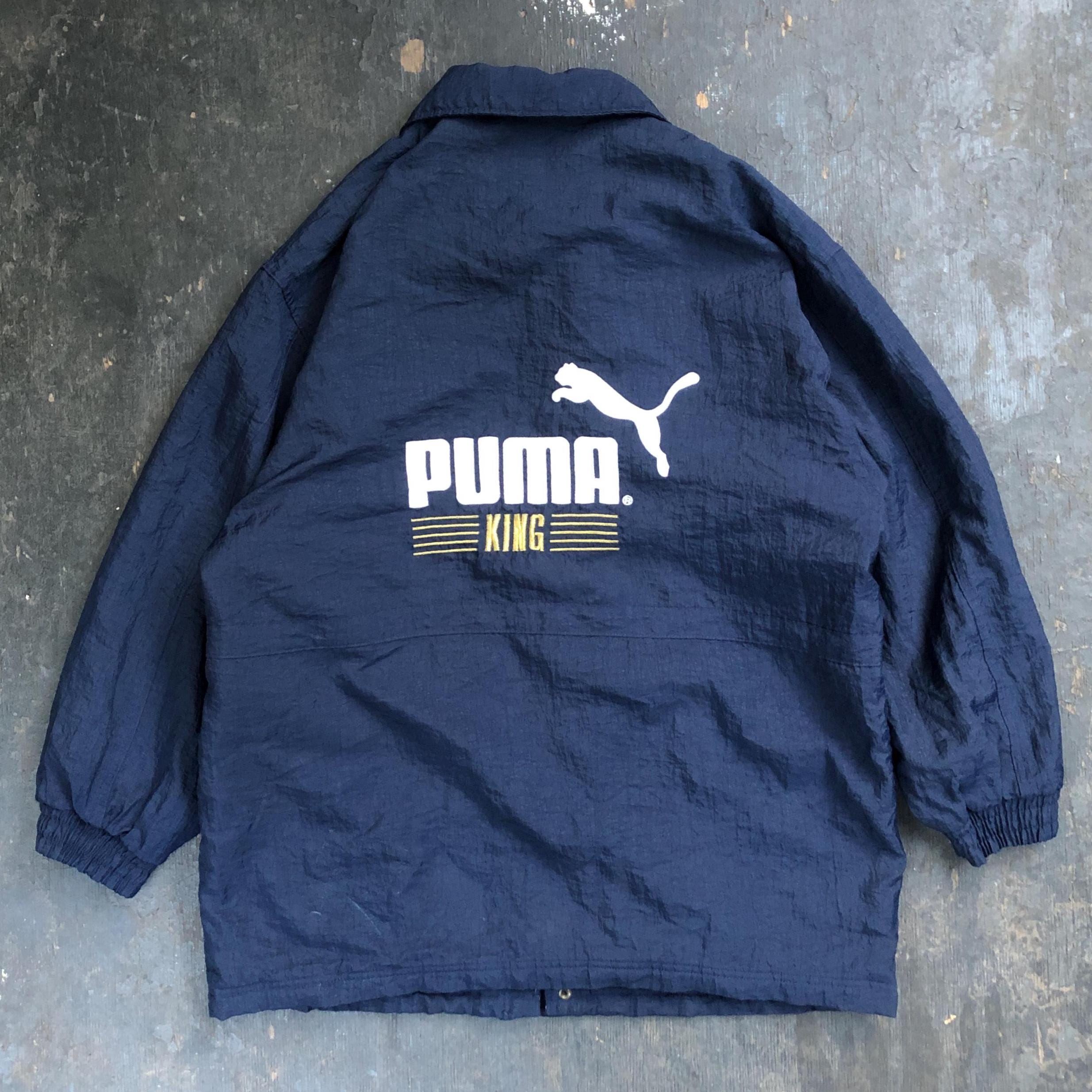 Vintage 90s Puma King Navy Blue Oversized Parka Jacket / Size