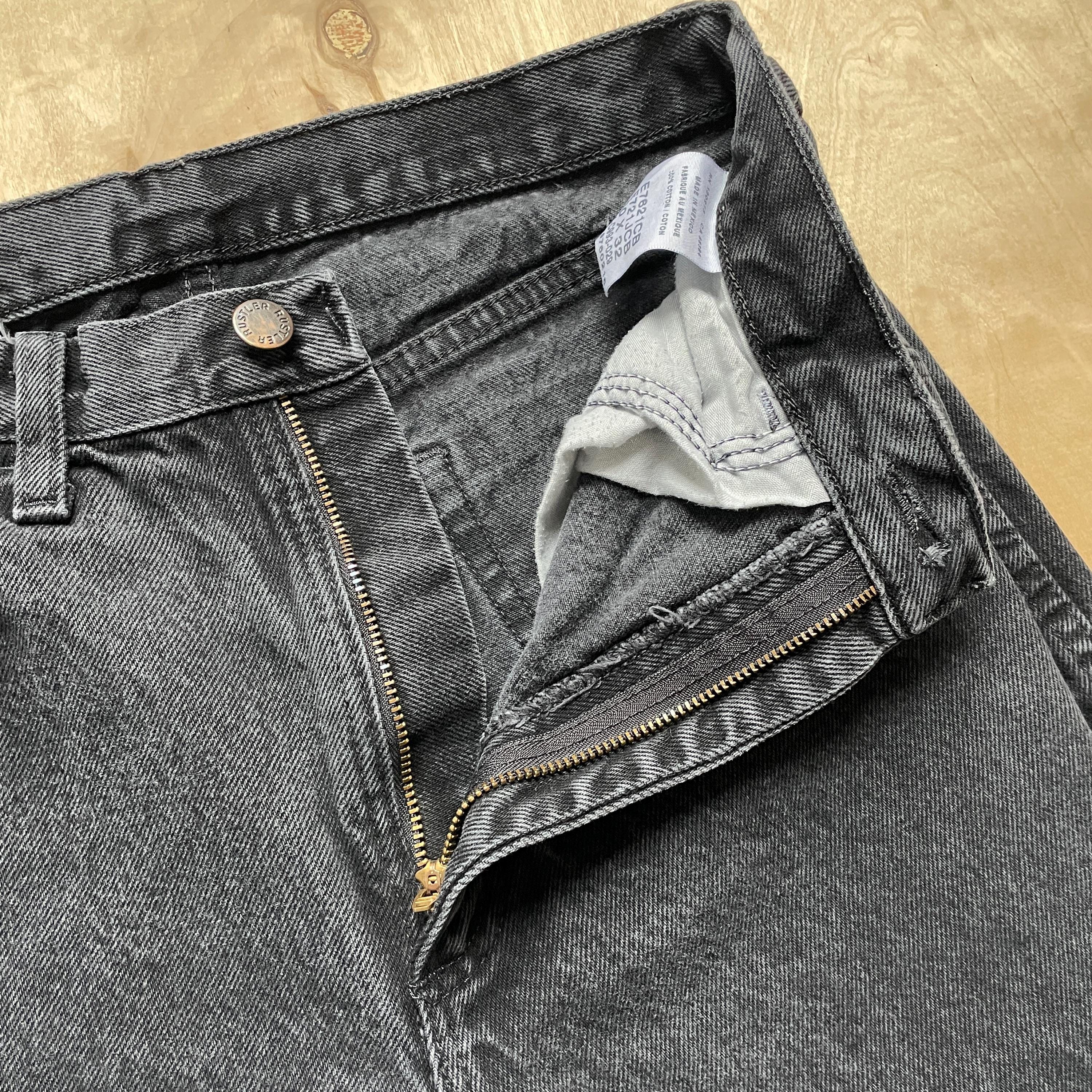 Vintage 00s Rustler Black Straight Leg Cutoff Jeans / Size Men's