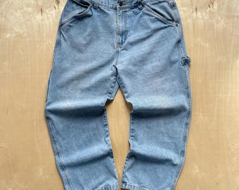 Vintage Y2K Smith's Workwear Carpenter Jeans Light Wash / Men's Size 38x29