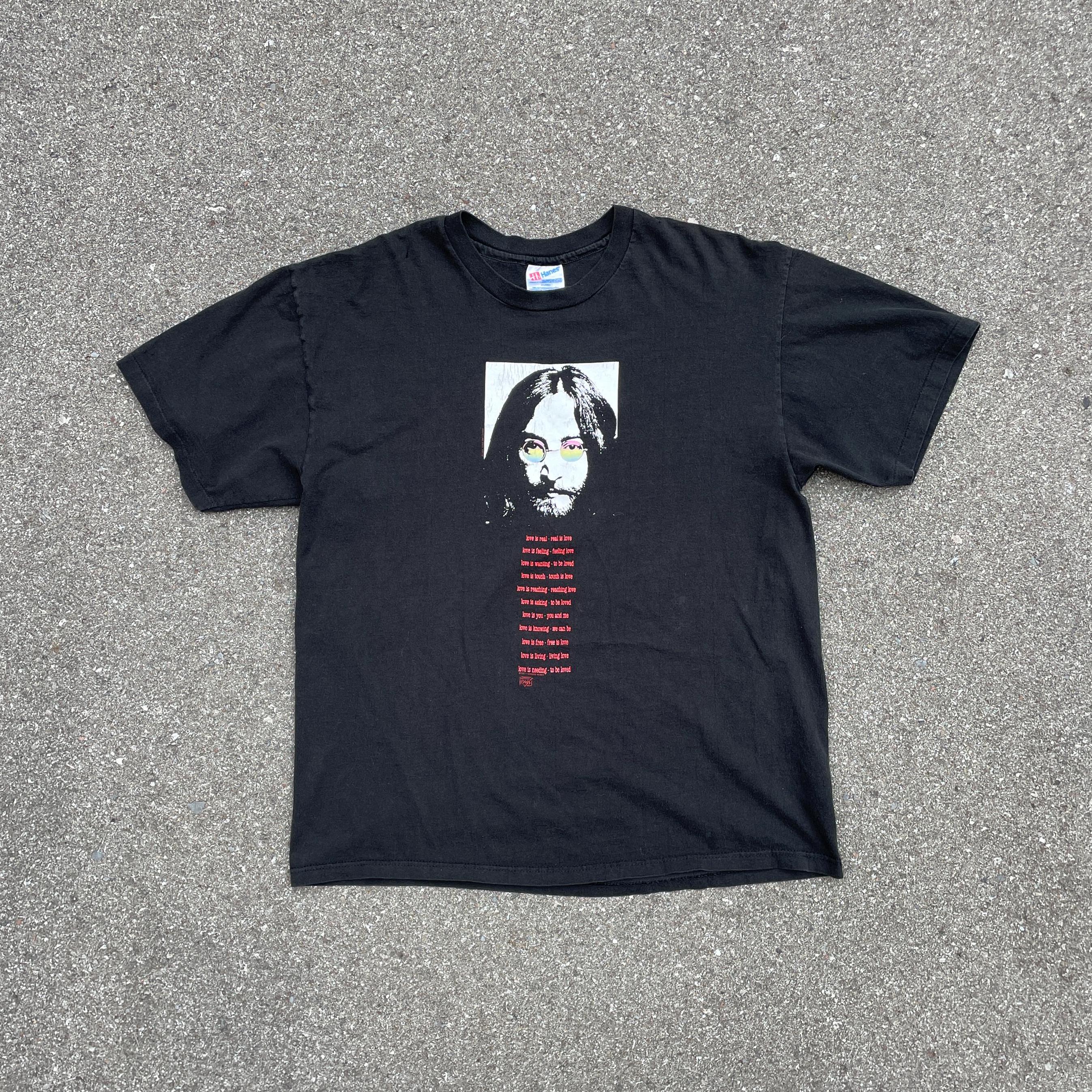 トップス John Lennon LOVE T-shit XL Vintage 90s John Lennon Love T-shirt - Adult XL - Etsy