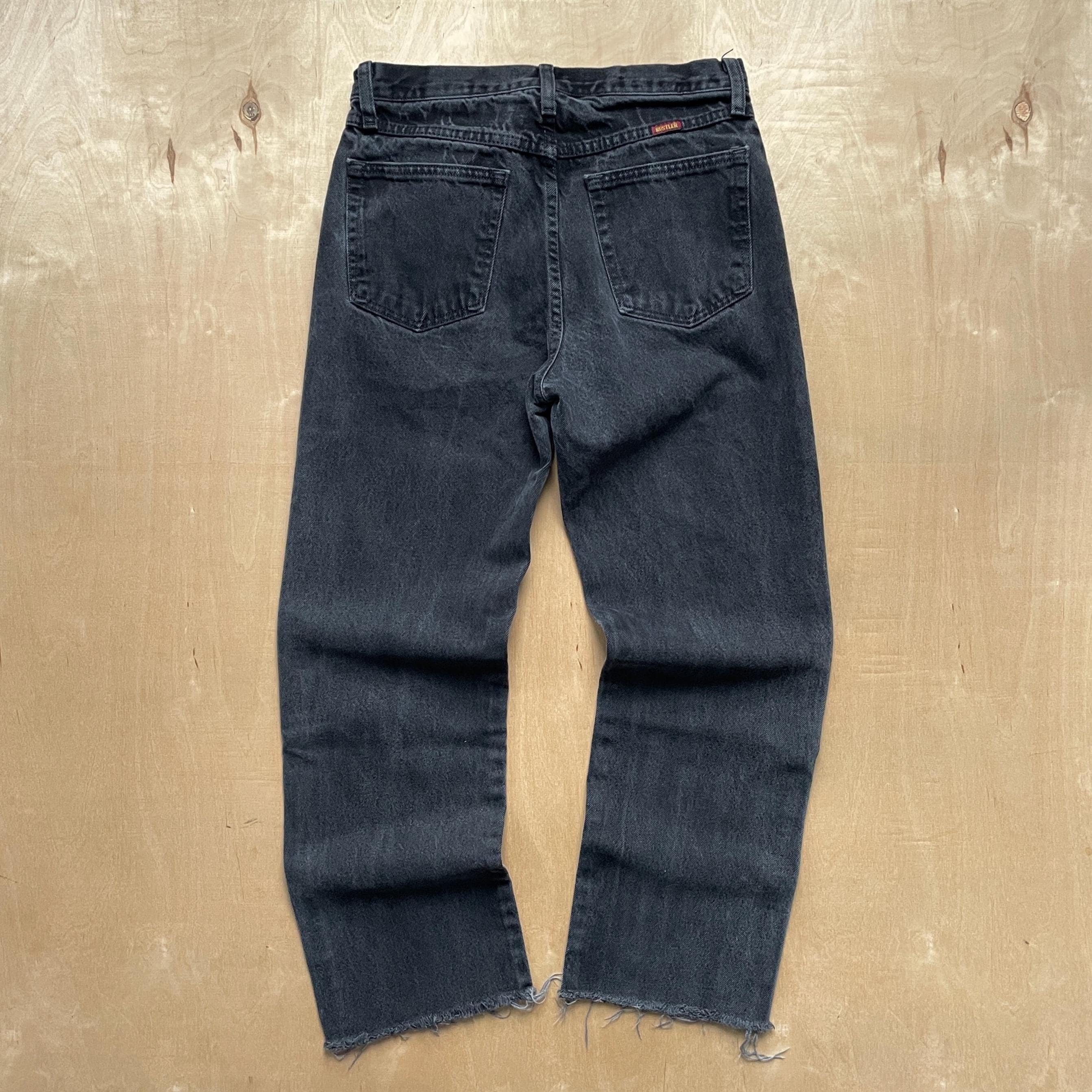 Vintage 00s Rustler Black Straight Leg Cutoff Jeans / Size Men's