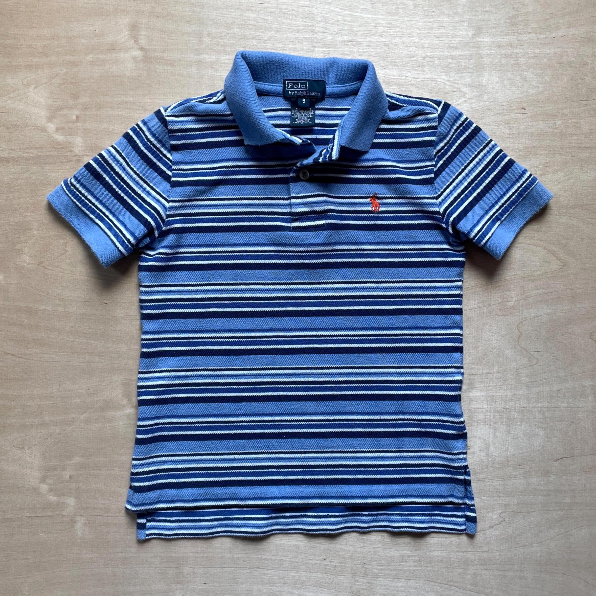 Vintage 1990s Kids Polo by Ralph Lauren Striped Polo Collared T
